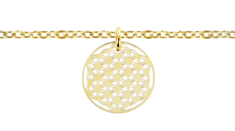 Bracelet Fleur de vie acier 15mm