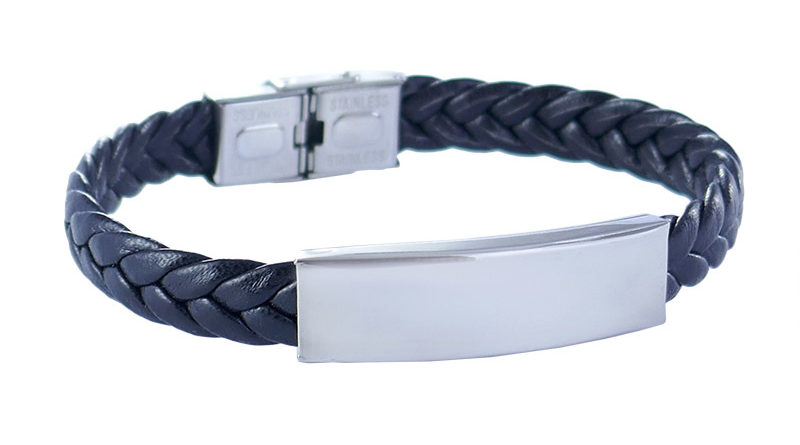 Bracelet cuir pour homme à personnaliser