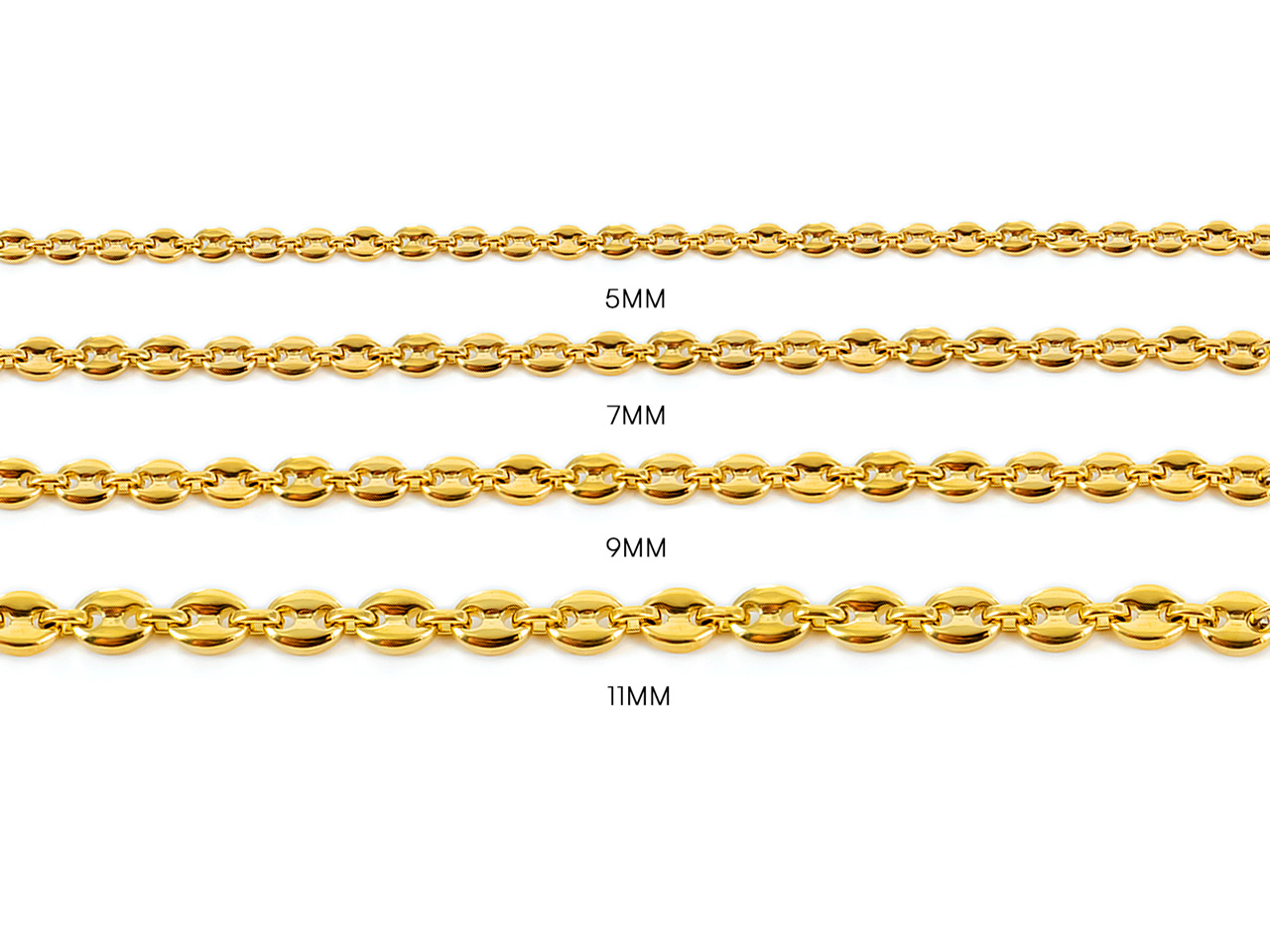 Bracelet maille grain de café en acier inoxydable - Bijoux de Mode