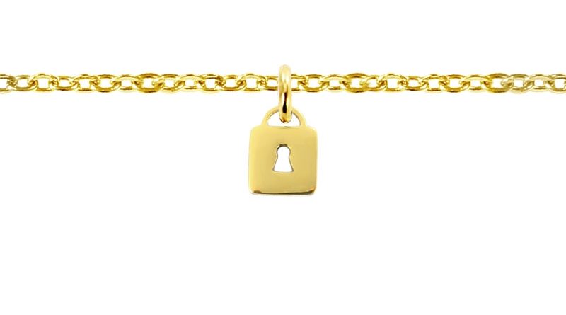 Bracelet cadenas acier doré
