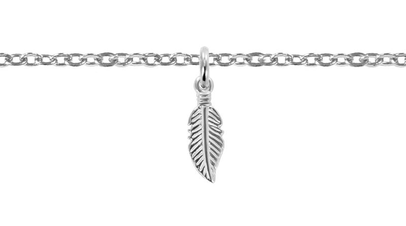 Bracelet plume acier