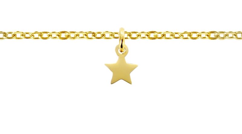 Bracelet étoile acier doré