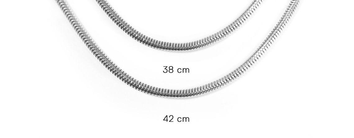 Collier serpentine acier