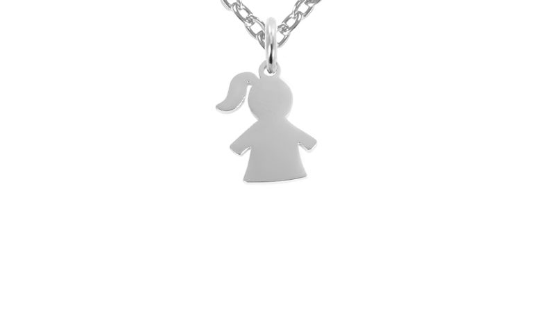 Collier petite fille acier à personnaliser