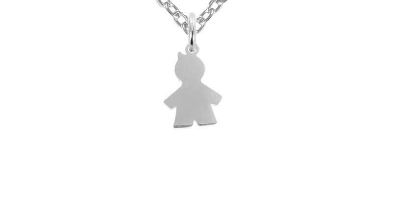 Collier petit garçon acier à personnaliser