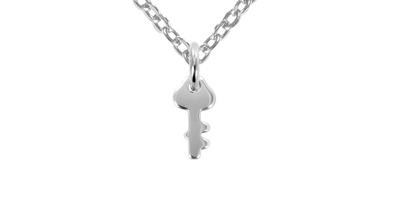 Collier clef acier