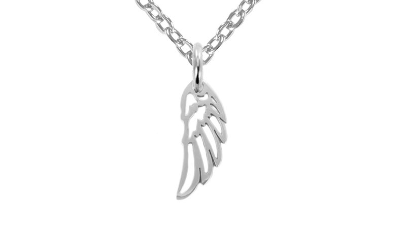 Collier aile d'ange acier