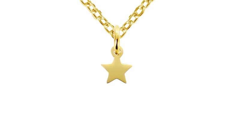 Collier étoile acier doré