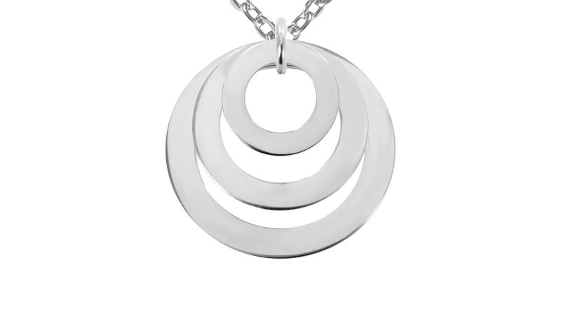 Collier acier triple ellipse à personnaliser