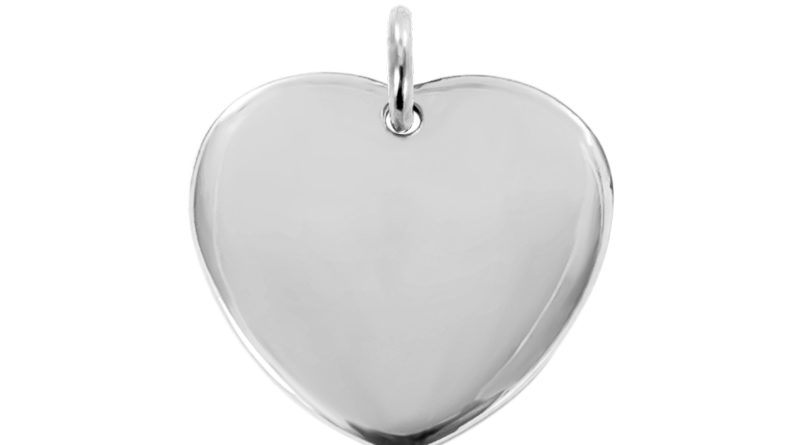 Pendentif coeur acier à personnaliser
