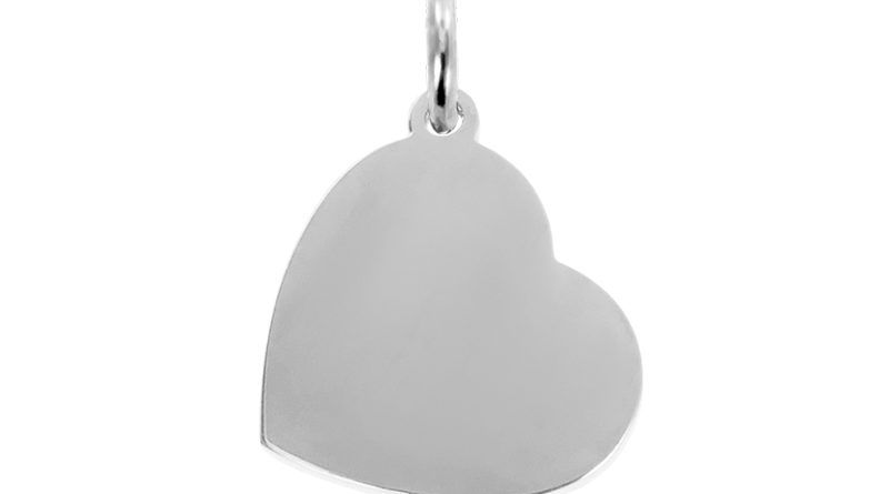 Pendentif coeur acier à personnaliser