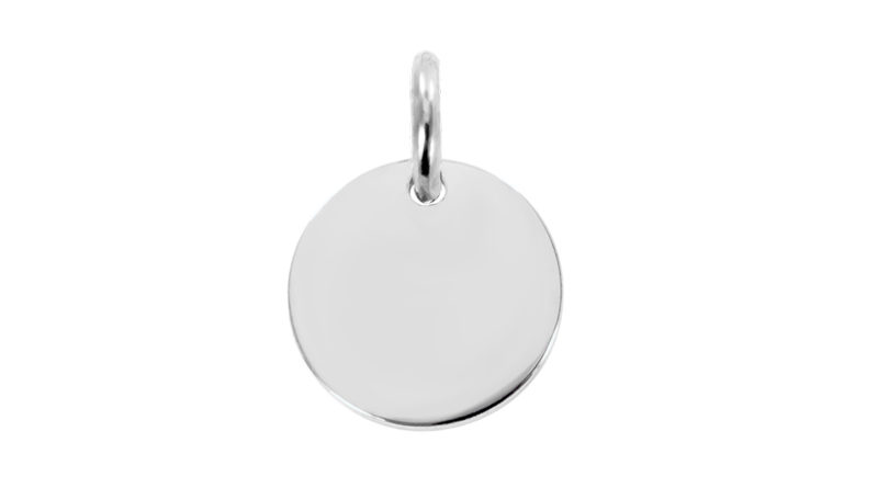 Pendentif acier petite médaille à personnaliser