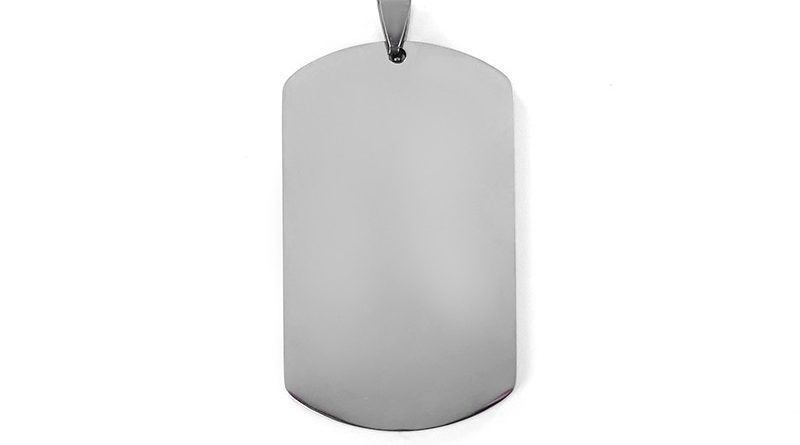 Pendentif plaque militaire acier à personnaliser