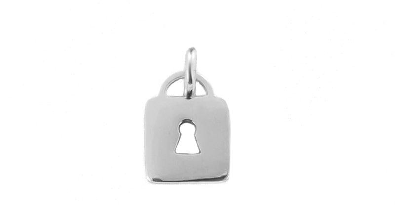 Pendentif acier cadenas