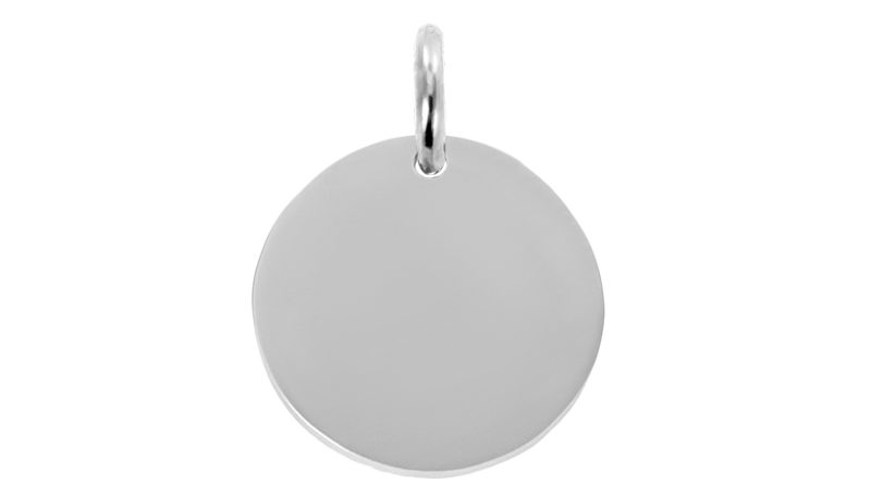 Pendentif acier petite médaille à personnaliser