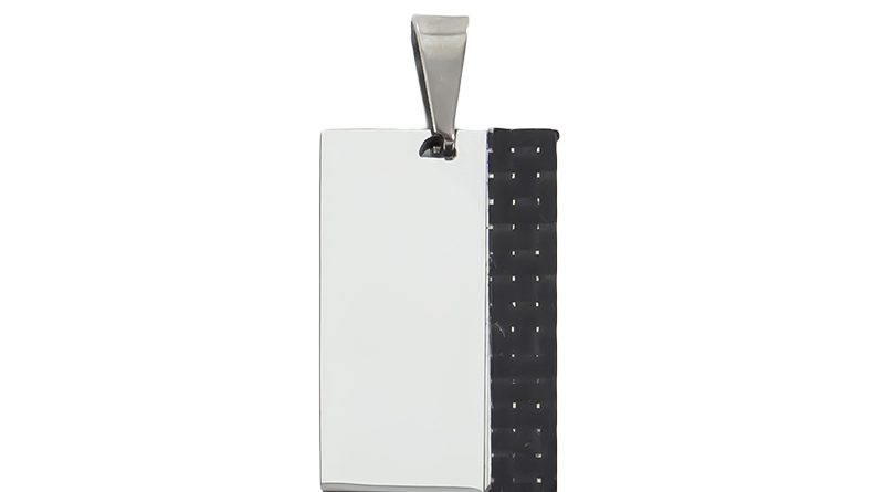 Pendentif acier et fibre de carbone
