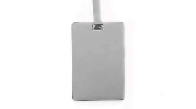Pendentif plaque acier à personnaliser