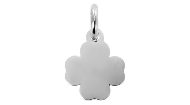 Pendentif acier petit trèfle à personnaliser