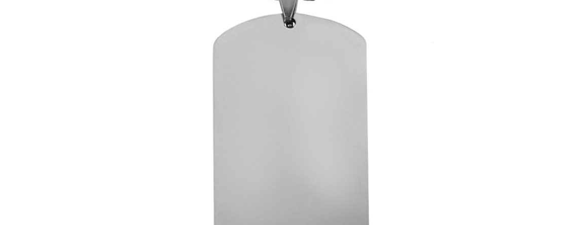 Collier maille figaro avec plaque militaire à personnaliser