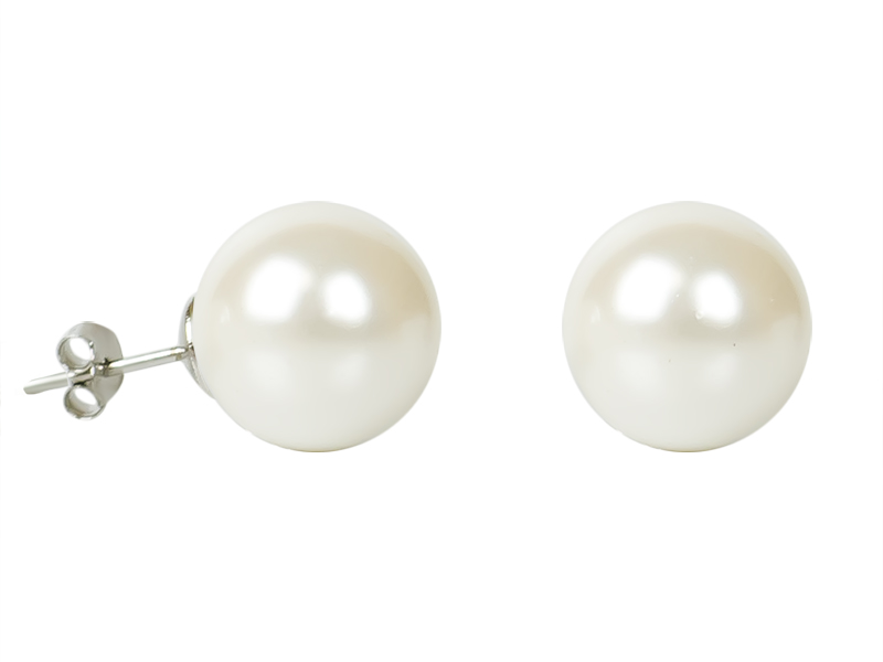 Boucles d'oreilles pendantes en argent 925 dotées d'une perle en nacre