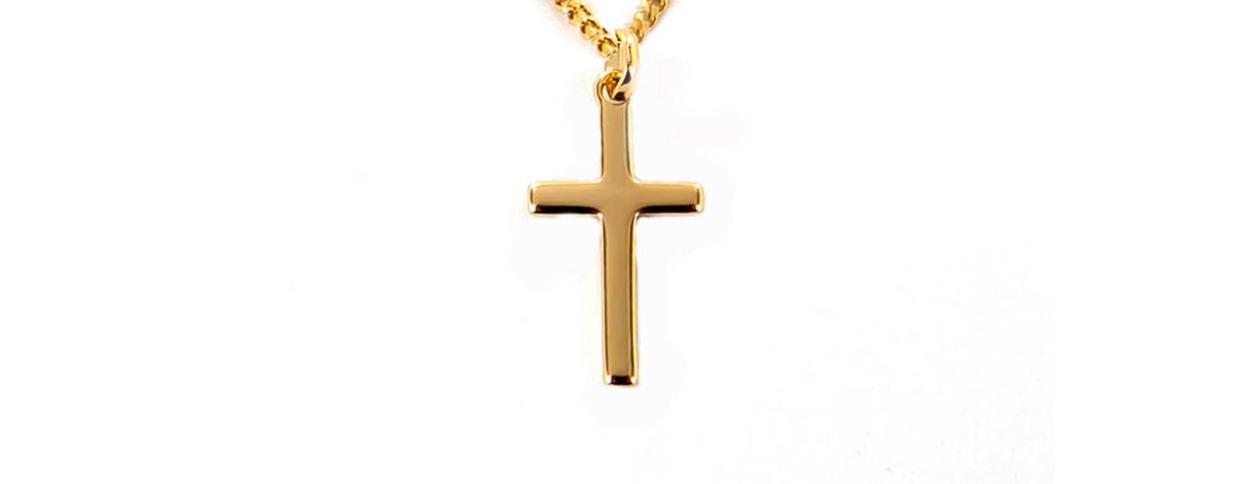 Collier croix plaqué or