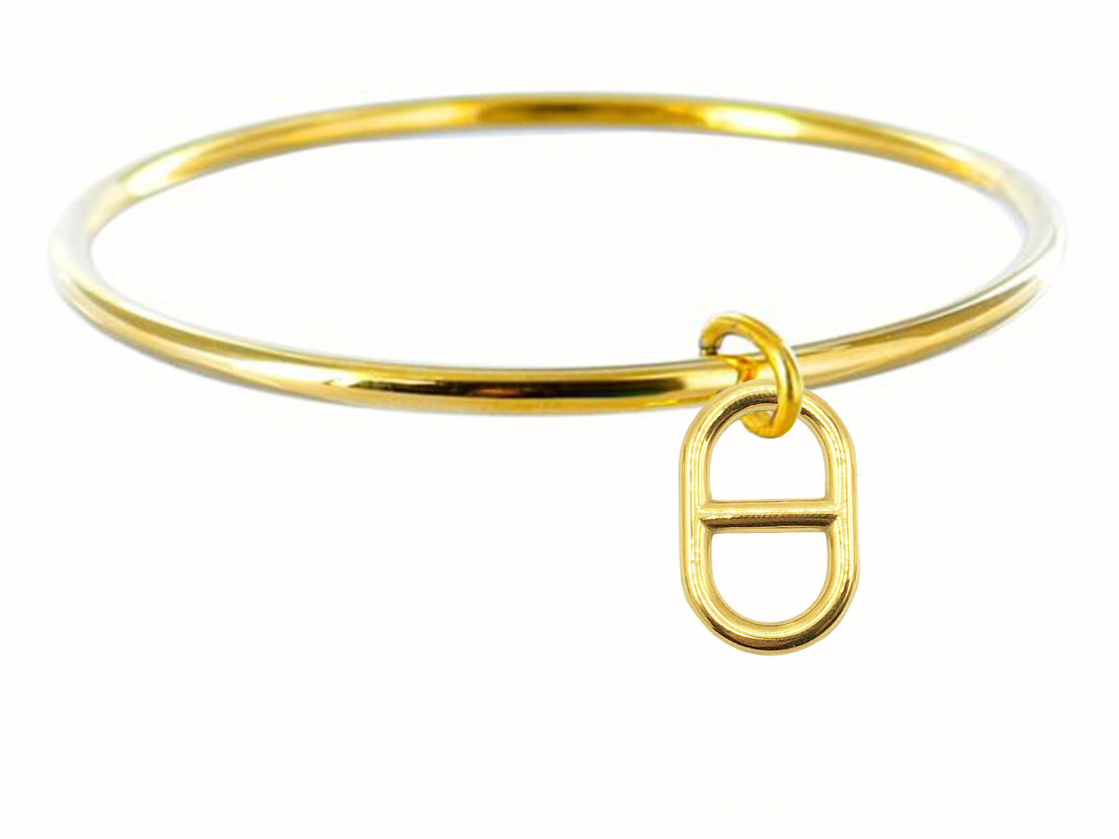 Bracelet jonc en acier inoxydable pour femme, bracelet jonc acier inoxydable  doré 