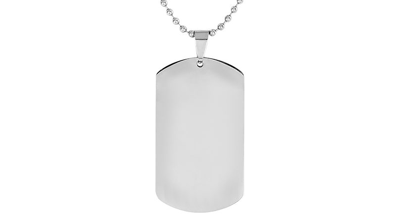 Collier plaque militaire acier à personnaliser