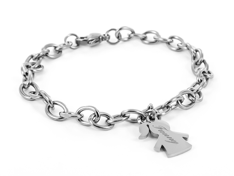 Bracelet chainette petite FILLE à personnaliser - Bijoux de Mode