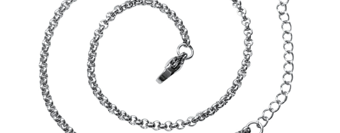 Chaîne de cheville maille jaseron en acier inoxydable argenté
