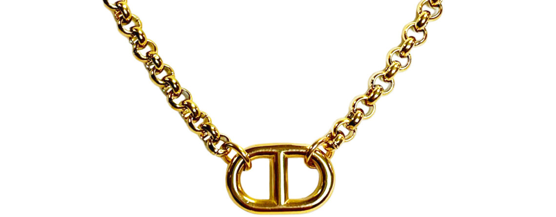 Collier Ras de cou maille marine chainage maille jaseron 4mm doré