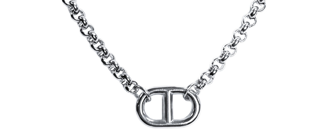 Collier Ras de cou maille marine chainage maille jaseron 4mm argenté