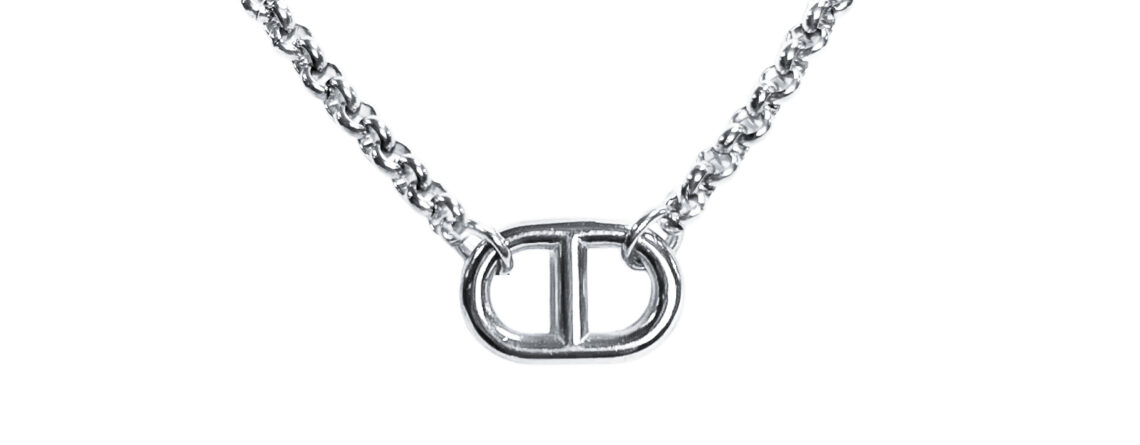 Collier Ras de cou maille marine chainage maille corde 2mm argenté
