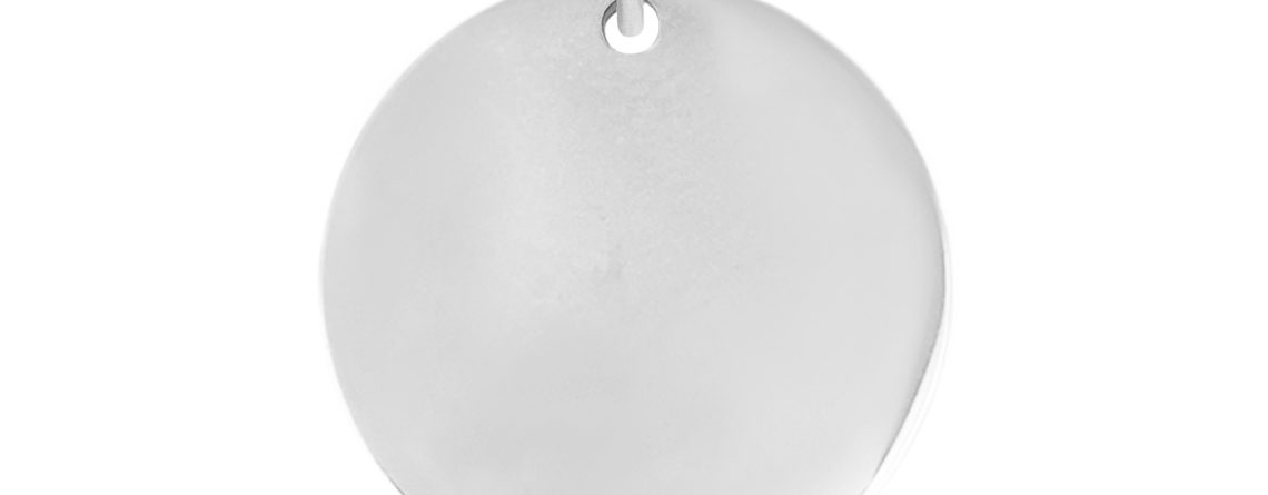 Pendentif acier grande médaille à personnaliser