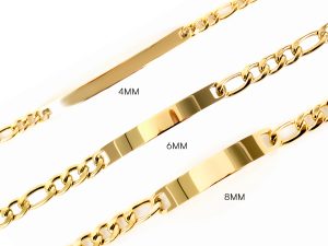 Gourmette identité à personnaliser maille figaro - Mixte