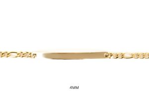 Gourmette identité à personnaliser maille figaro - Mixte