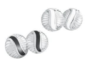 Boucles d'oreilles rondes texturées émail coloré en acier inoxydable argenté