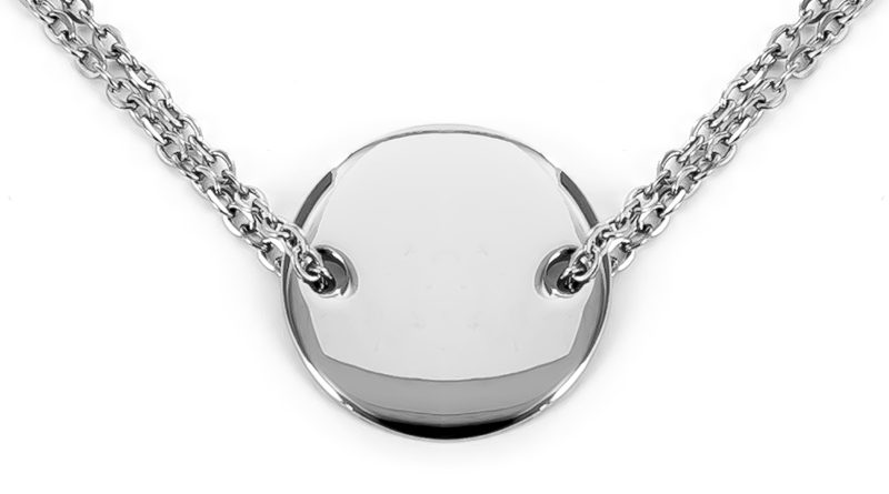 Collier médaille acier à personnaliser