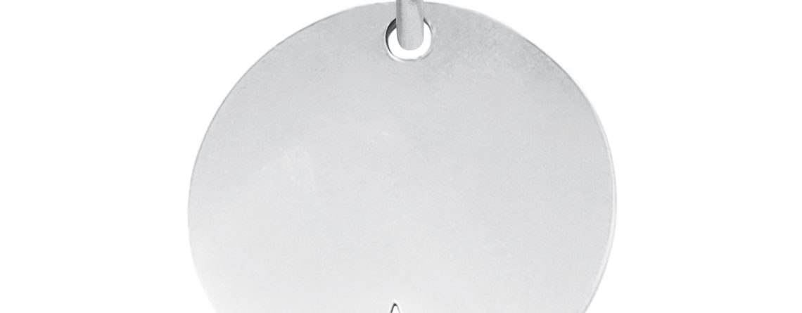 Pendentif acier petite médaille étoile à personnaliser