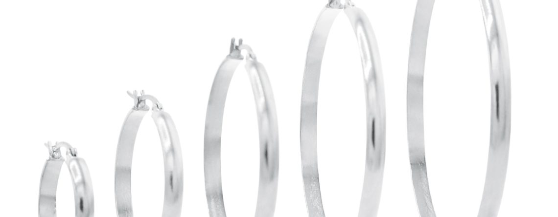 Créoles en acier inoxydable argenté | Largeur: 4mm