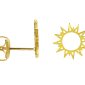 Boucles d'oreilles soleil en acier inoxydable doré - 10mm