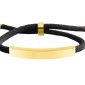 Bracelet ajustable unisexe plaque à personnaliser en acier inoxydable doré
