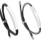 Bracelet ajustable unisexe plaque à personnaliser en acier inoxydable argenté