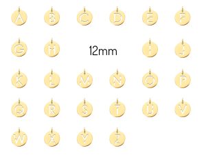 Médaille Lettre Découpée 12 mm