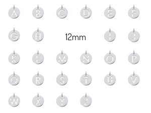 Médaille Lettre Découpée 12 mm